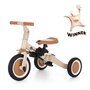 Tricicleta, Petite&Mars, Turbo, 5 in 1, Multifunctionala, Vehicul de impins, Bicicleta cu/fara pedale, Cu maner de ghidaj, Detasabil, Roti din cauciuc, Pana la 25 kg, 1.5-5 ani, Bej - 2