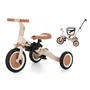 Tricicleta, Petite&Mars, Turbo, 5 in 1, Multifunctionala, Vehicul de impins, Bicicleta, Cu maner detasabil, Roti din cauciuc, Pana la 25 kg, 1.5-5 ani, Bej