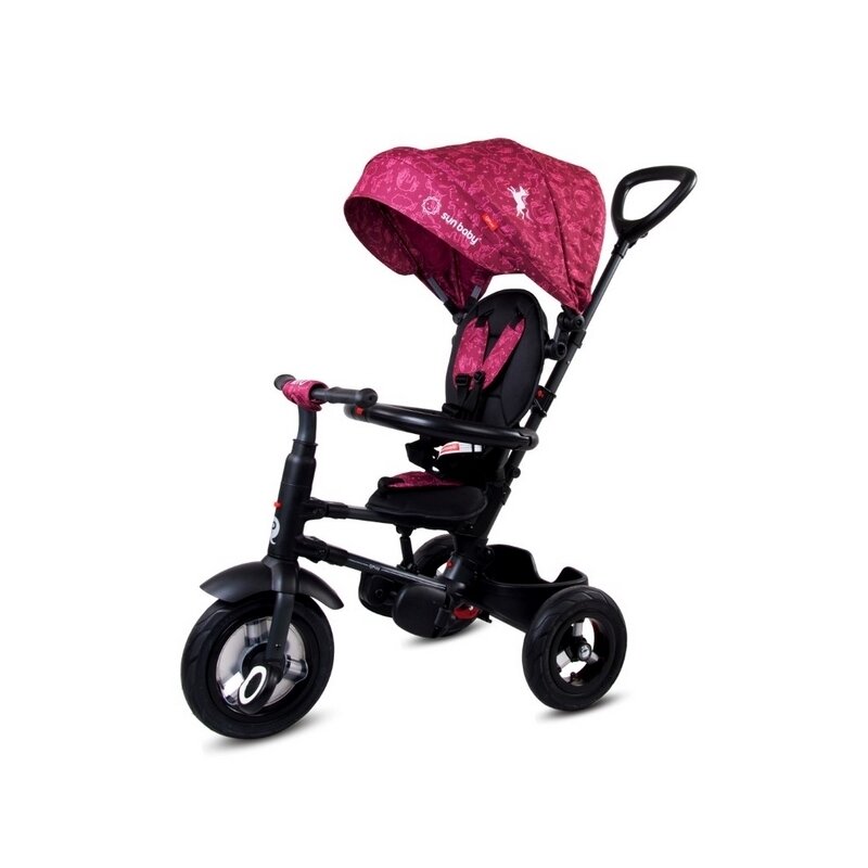 Tricicleta qplay rito unicorn control al directiei, spatar reglabil, pliabila, violet