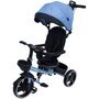 Tricicleta copii, Kids Carepliabila Impera albastru, scaun rotativ, copertina de soare, maner pentru parinti - 9