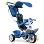Tricicleta copii, Smoby, Baby Balade Mecanism de pedalare libera, Suport picioare, Control al directiei, Albastru - 1