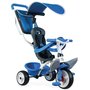 Tricicleta copii, Smoby, Baby Balade Mecanism de pedalare libera, Suport picioare, Control al directiei, Albastru - 2
