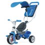 Tricicleta copii, Smoby, Baby Balade Mecanism de pedalare libera, Suport picioare, Control al directiei, Albastru - 3