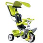 Tricicleta copii, Smoby, Baby Balade Mecanism de pedalare libera, Suport picioare, Control al directiei, Verde - 1