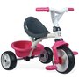Tricicleta copii, Smoby, Baby Balade Mecanism de pedalare libera, Suport picioare, Control al directiei, Roz - 4