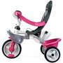 Tricicleta copii, Smoby, Baby Balade Mecanism de pedalare libera, Suport picioare, Control al directiei, Roz - 5