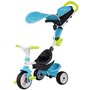 Tricicleta copii, Smoby, Baby Driver Comfort Mecanism de pedalare libera, Suport picioare, Control al directiei, Albastru - 2
