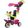 Tricicleta copii, Smoby, Baby Driver Comfort Mecanism de pedalare libera, Suport picioare, Control al directiei, Roz - 2