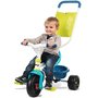 Tricicleta copii, Smoby, Be Fun Confort Mecanism de pedalare libera, Suport picioare, Control al directiei, Albastru - 4