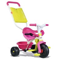 Smoby - Tricicleta Be Fun Confort Mecanism de pedalare libera, Suport picioare, Control al directiei, Roz