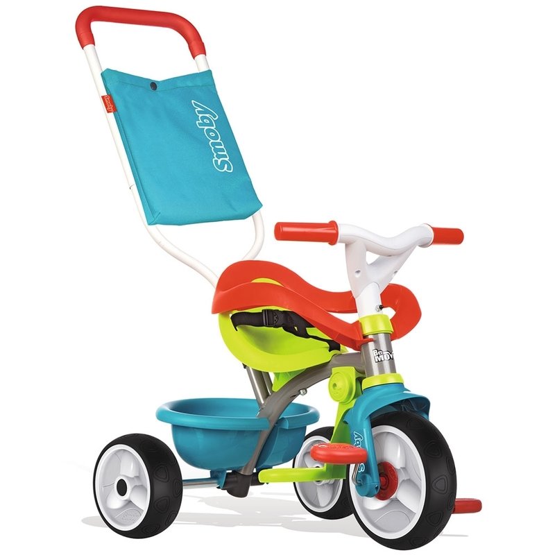 Smoby - tricicleta be move comfort mecanism de pedalare libera, suport picioare, control al directiei, albastru