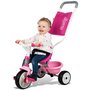 Tricicleta copii, Smoby, Be Move Comfort Mecanism de pedalare libera, Suport picioare, Control al directiei, Roz - 3