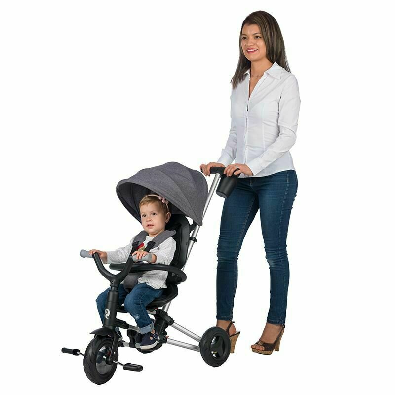 Qplay - tricicleta ultrapliabila nova air, negru
