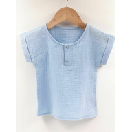 Tricou cu capse de vara pentru copii, din muselina, Bluebird, 2 -3 ani