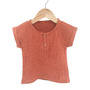 Tricou cu capse de vara pentru copii, din muselina, Summer Toffee, 2 -3 ani - 1