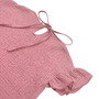 Tricou cu volanase la maneci pentru copii, din muselina, Blushing Pink , 12-18 luni - 2