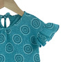 Tricou cu volanase la maneci pentru copii, din muselina, Nice Mandala, 4-5 ani - 2