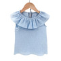 Tricou cu volanase pentru copii, din muselina, Bluebird, 18-24 luni - 1