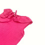 Tricou cu volanase pentru copii, din muselina, Pink Pop, 12-18 luni - 2