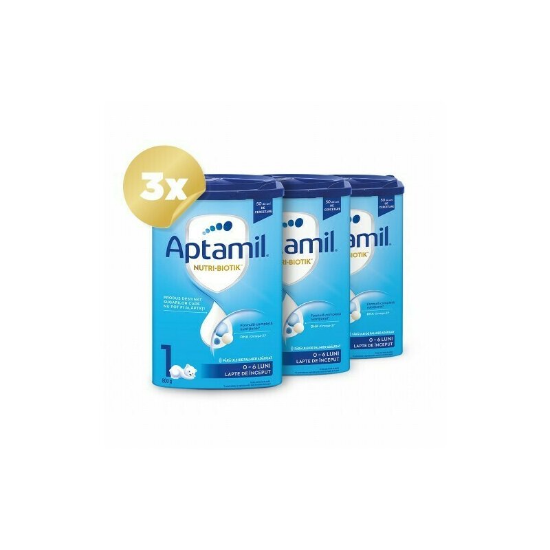 Trio Pack Aptamil 1, 800g, 0luni+