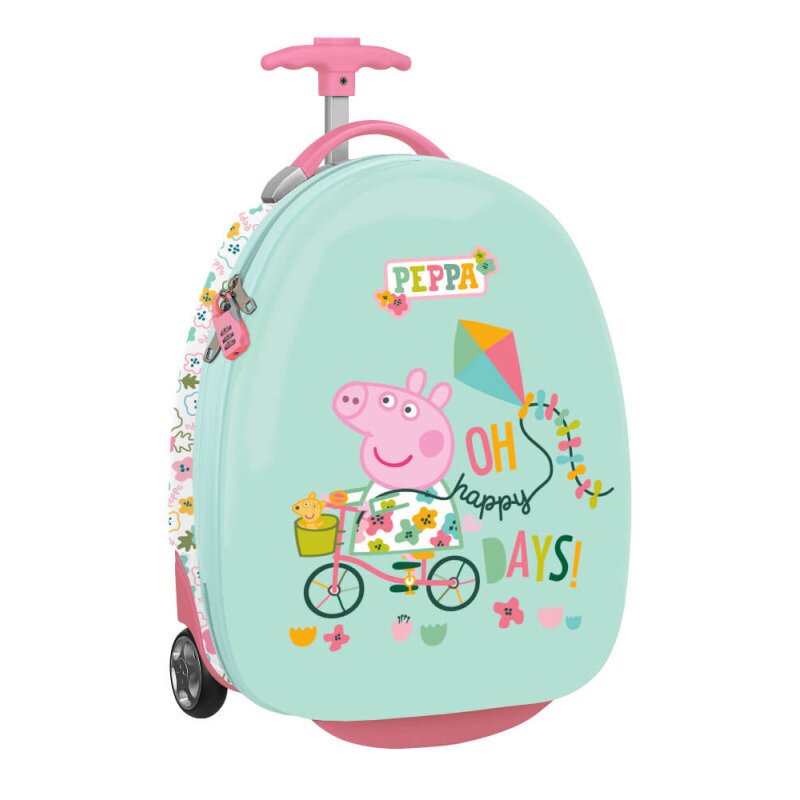 Troler cabina copii de 43 cm Peppa Pig vernil