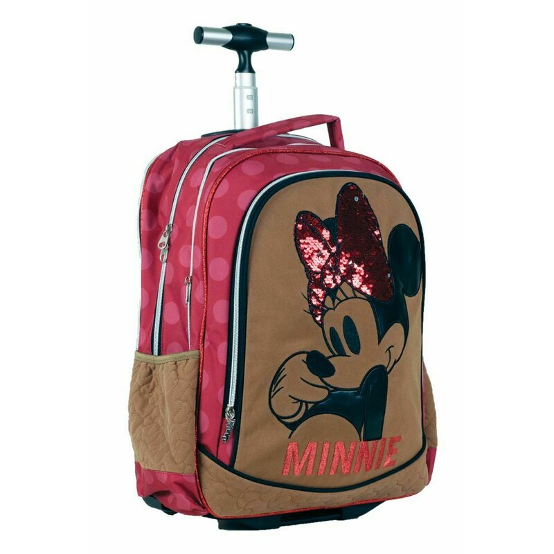 Giovas - troler pentru copii paiete pentru scoala si calatorie minnie mouse