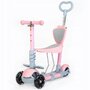 Trotineta, Baby Mix, 3 in 1, Transformabila, Cu 3 roti, Cu lumini, Cu inaltime reglabila, Pana in 30 kg, 12 luni+, Roz