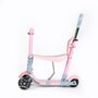 Trotineta, Baby Mix, 3 in 1, Transformabila, Cu 3 roti, Cu lumini, Cu inaltime reglabila, Pana in 30 kg, 12 luni+, Roz - 4