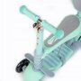 Trotineta, Baby Mix, 3 in 1, Transformabila, Cu 3 roti, Cu lumini, Cu inaltime reglabila, Pana in 30 kg, 12 luni+, Turcoaz - 2