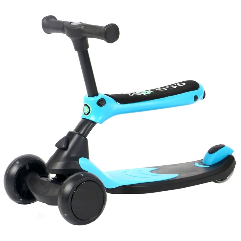 Chipolino - trotineta x-press 2 in 1, cu 3 roti, albastru