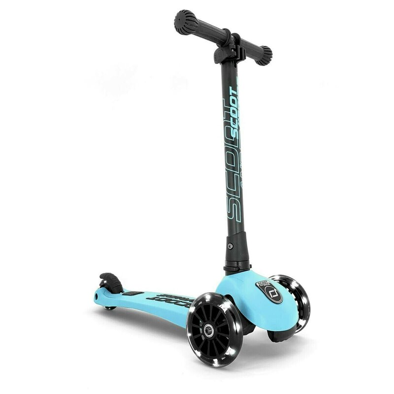 Scoot and ride - trotineta highwaykick 3 blueberry pliabila, cu roti luminoase