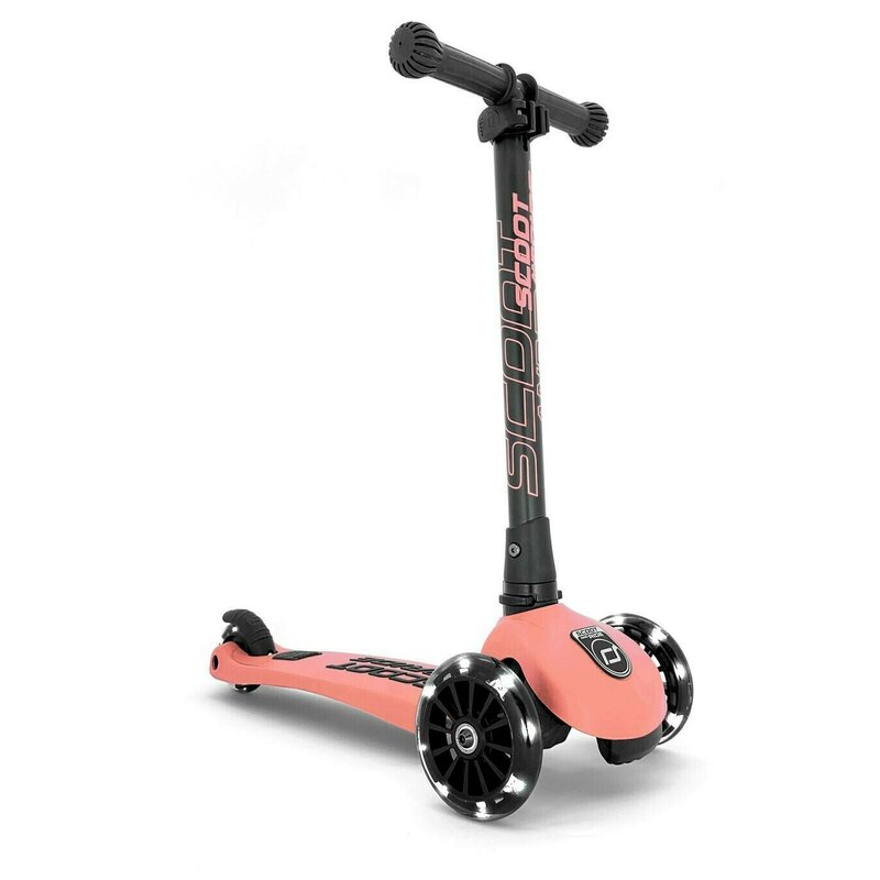 Scoot and ride - trotineta highwaykick 3 peach pliabila, cu roti luminoase