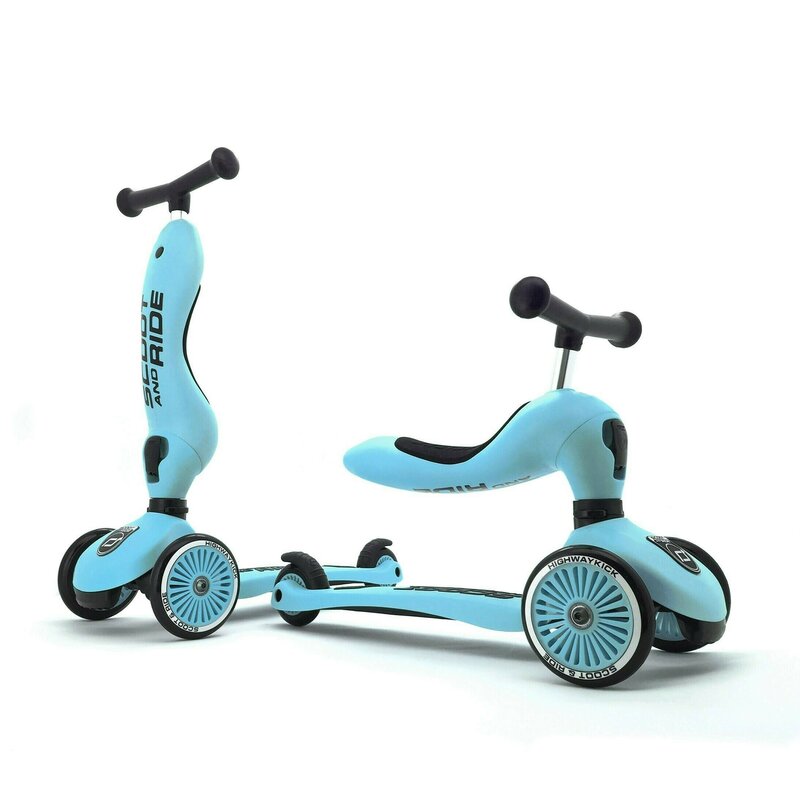 Scoot and ride - trotineta highwaykick 1 blueberry transformabila, 2 in 1, 1-5 ani