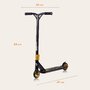 Trotineta, Lionelo, Whizz, Pentru Acrobatii, Rulmenti ABEC-9, Sistemul de compresie IHC 9, 20 - 100 kg, Conform cu standardul european de securitate EN14619, Galben/Negru - 14