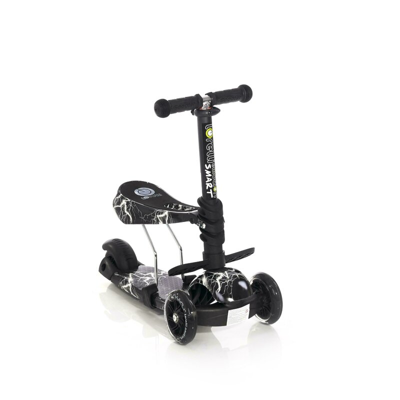 Lorelli junior - trotineta smart cu 3 roti, cu sezut flash, negru