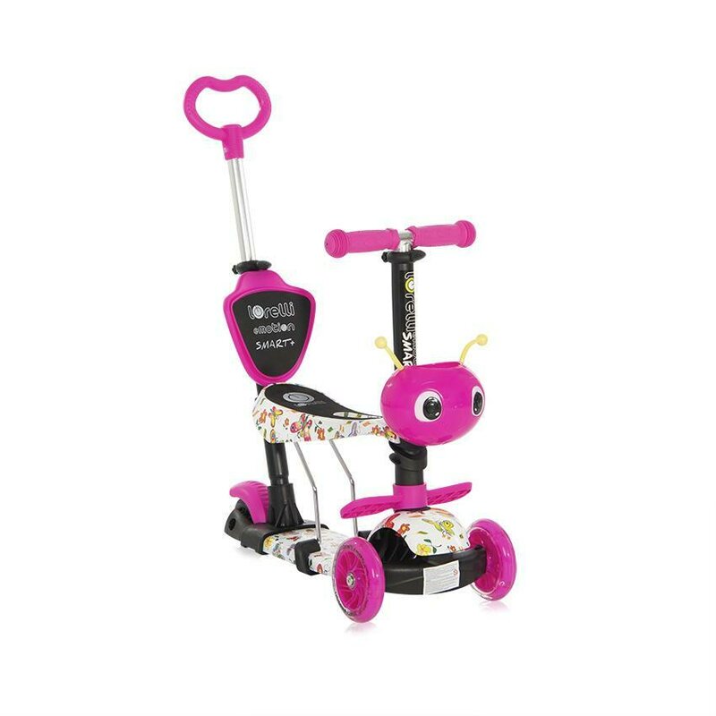 Trotineta pentru copii Smart Plus, Pink Butterfly