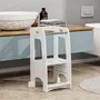 Turn de invatare, Bebe Stars, Montessori, Inaltime reglabila in 3 pozitii, Cu bara de siguranta, Incurajeaza independenta, Dezvolta abilitatile motorii, 12 luni+, White - 4