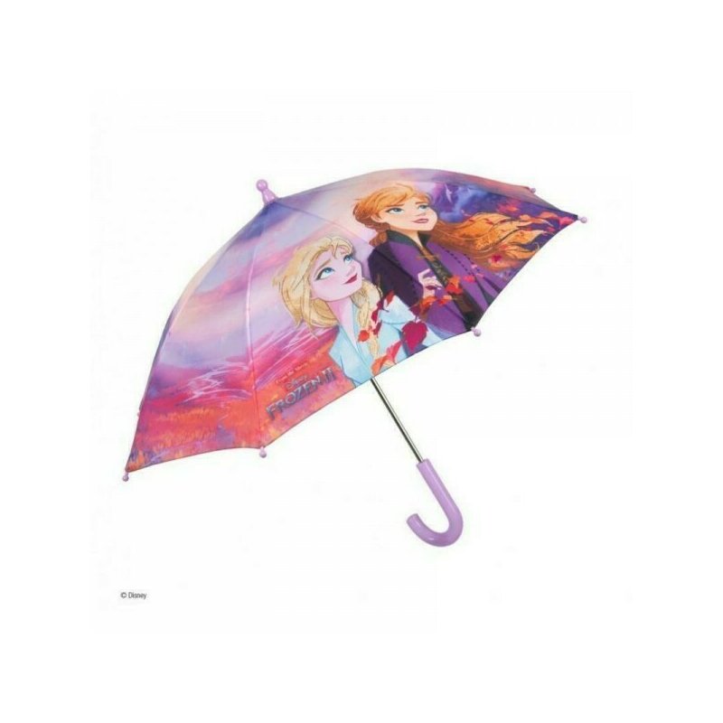 Umbrela manuala 42 cm, Cu inchidere cu siguranta Disney Frosen 2