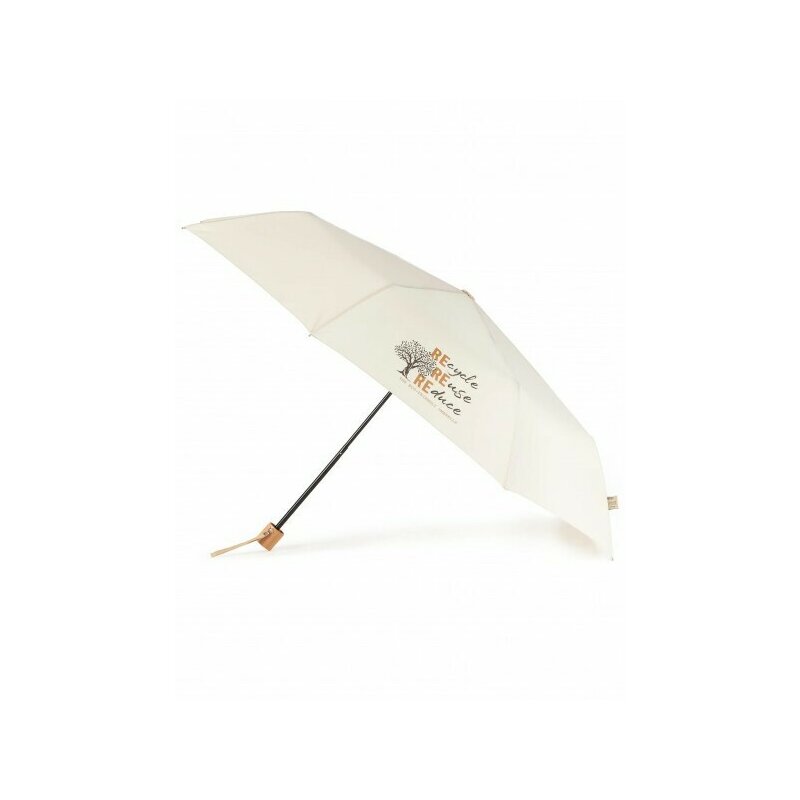 Umbrela mini pentru femei Perletti pentru soare sau ploaie manuala 97 cm + bej