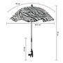 Umbrela pentru carucior  Imprimeu Zebra  65.5cm - 4