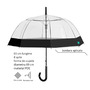 Umbrela ploaie transparenta cu bordura neagra - 5