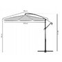 Umbrela terasa/gradina, Plonos, Pliabila, Inclinabila, Impermeabila, Diametru 3m, Inaltime 250 cm, Blue - 11