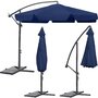 Umbrela terasa/gradina, Plonos, Pliabila, Inclinabila, Impermeabila, Diametru 3m, Inaltime 250 cm, Blue - 1