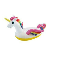 Unicorn gonflabil, pentru copii si adulti, Intex Ride-On 57561, 2m x 1.4m