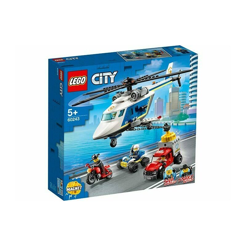 Set de joaca Urmarire cu elicopterul politiei LEGO® City, pcs 212