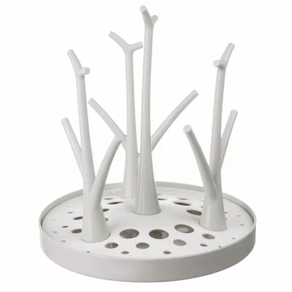 Uscator, Bocioland, Pentru biberoane, Cu design flexibil, Fara BPA, Pentru 8 recipiente, 22x26 cm, White