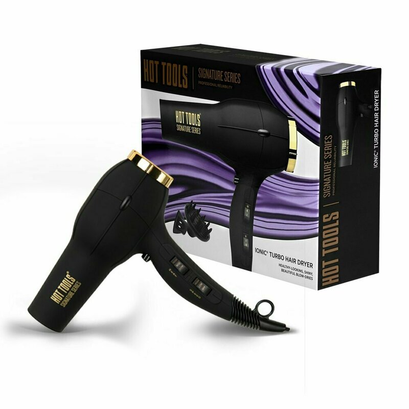 Hot tools - uscator de par turbo ionic, 2000 w, fiabilitate profesionala, 3 trepte de temperatura, signature series, htdr5577e