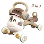 Vehicul ride-on, Bebe Stars, X-Ride Junior, 3 in 1, Pentru primii pasi, bicicleta de echilibru si trotineta, Cu sunete si lumini LED, Cotiera reglabila in 4 pozitii, Roti antiderapante, Conform cu EN71 CE, 6 luni+, Beige - 1