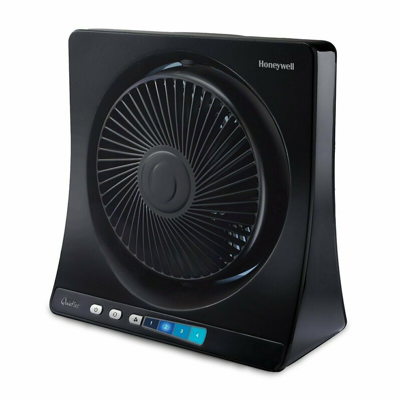 Honeywell - Ventilator de birou HT354E, 4 viteze, 33 cm, zgomot redus, Negru