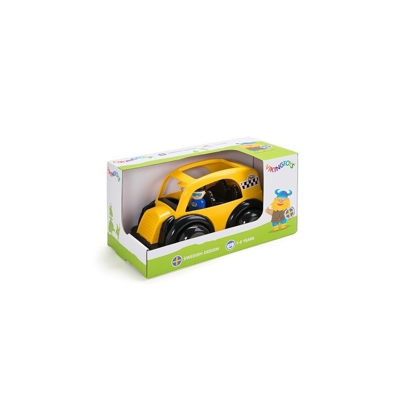Vikingtoys - masina taxi cu 2 figurine, jumbo